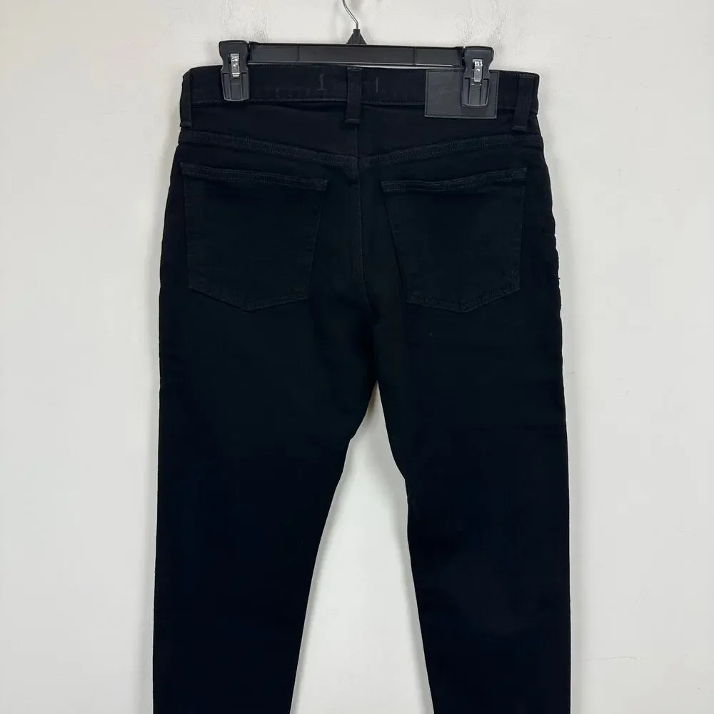 Madewell Athletic Slim Jeans Mens Tapered Stretch Denim Black Mid Rise 31/32 NWT